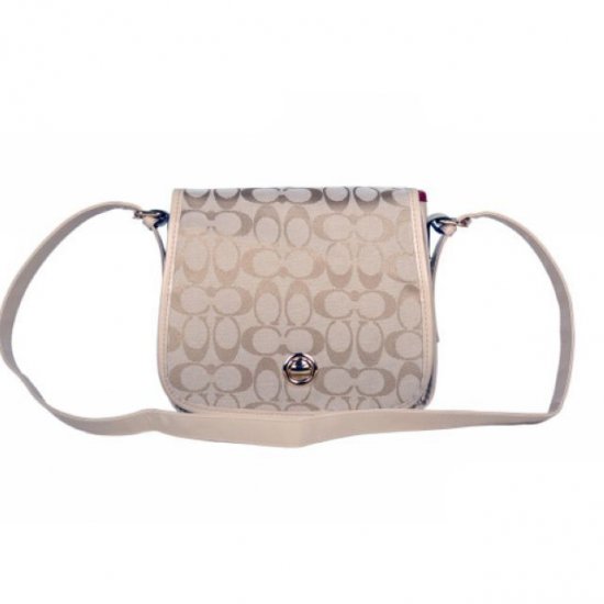 Coach Classic Rambler Legacy In Signature Medium Apricot Crossbody Bags BDZ - Click Image to Close